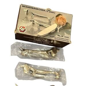 Vintage Dachshund Knife Rests (2 New, 2 Pre-Owned)